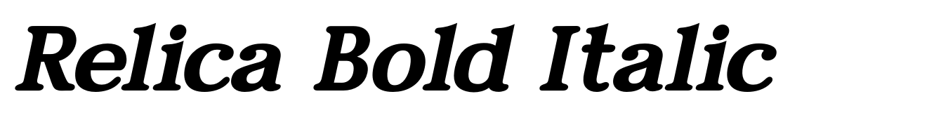 Relica Bold Italic